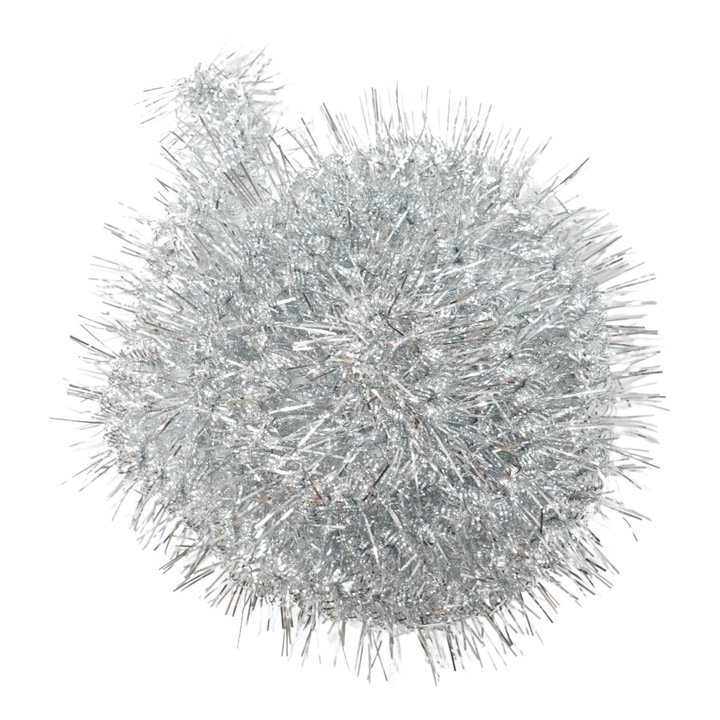 Beteala Craciun, By Fitilomania, argintiu, 2m x 8cm