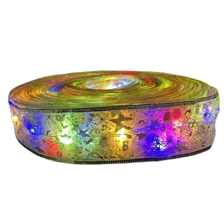 Коледна LED лента Golden Flippy, дължина 4 м, 40 светодиода, батерии, многоцветна