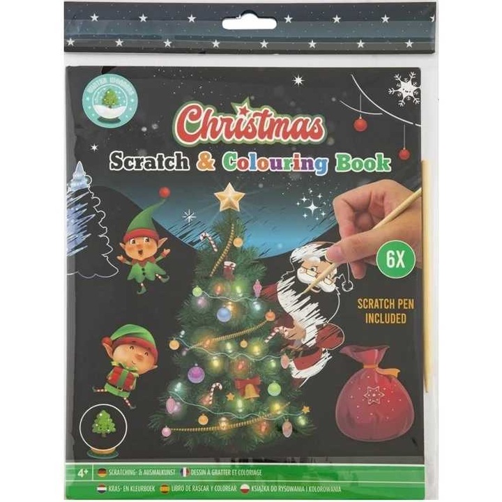 Set 6 planse razuibile si de colorat Craciun, Grafix, 21x26 cm