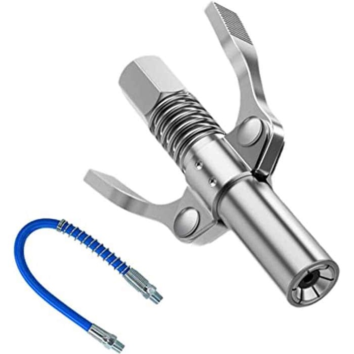 Cap de gresare NetScroll, argintiu, 1cm, pentru pistoale de gresare pneumatice, manuale, electrice si cu baterie