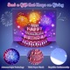 Felicitare pop-up 3D cu tort, muzicala, lumina LED, 15x20cm, multicolor
