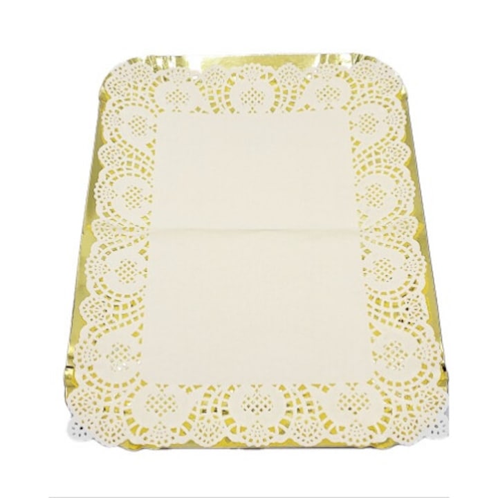 Tava pentru prajituri dreptunghiulara, carton+hartie, 42 x 32 cm, Clini 2X-0432