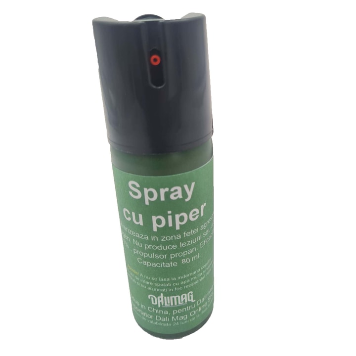 Spray Piper Paralizant, Lacrimogen, Iritant, Verde, 80 ml, Husa, Dalimag