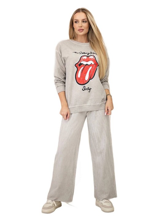 Compleu dama, Wloski, Bumbac/Elastan, Bej, One Size INTL