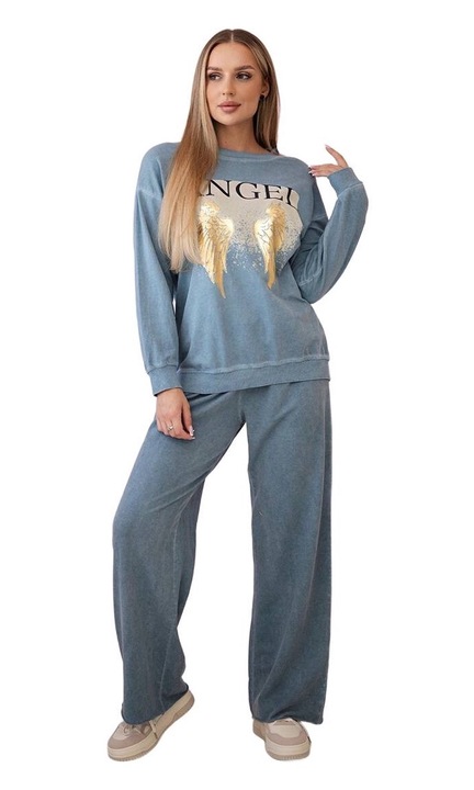 Trening dama, Angel, Wloski, bumbac, albastru, universal