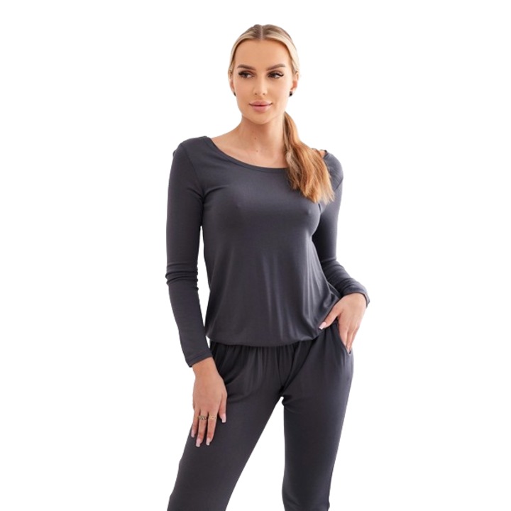 Дамски гащеризон, графит, ML-XL-2XL-3XL, 95% вискоза, 5% еластан