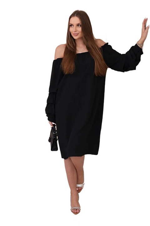 Spanyol ruha, Wloski, dekoratív ujjú, fekete, univerzális