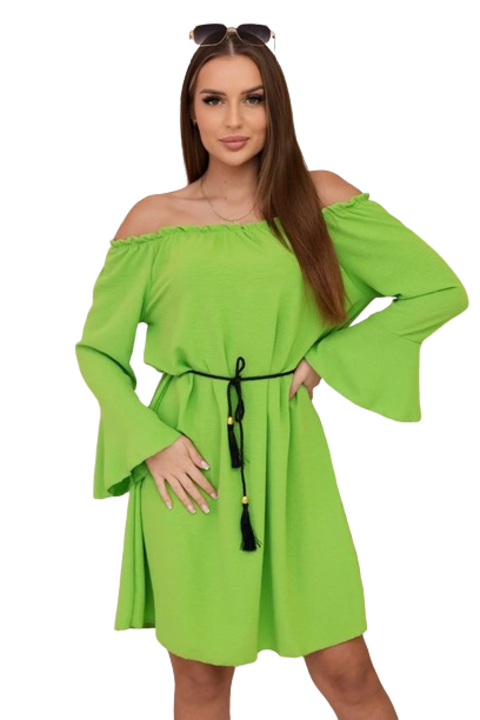 Wloski ruha, világoszöld, állítható derékkal, univerzális méretek