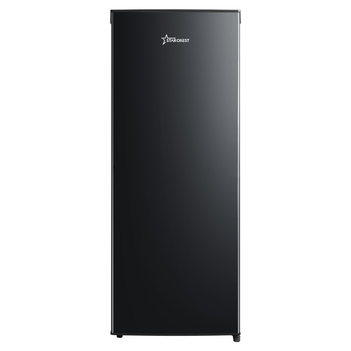 Frigider - Racitor cu o usa STARCREST SFL-230BKE, 230 l, Clasa E, Termostat reglabil, Rafturi ajustabile, H 142 cm, Negru