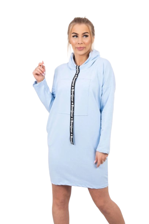 Рокля с вратовръзка, универсален размер, 90% памук, 10% еластан