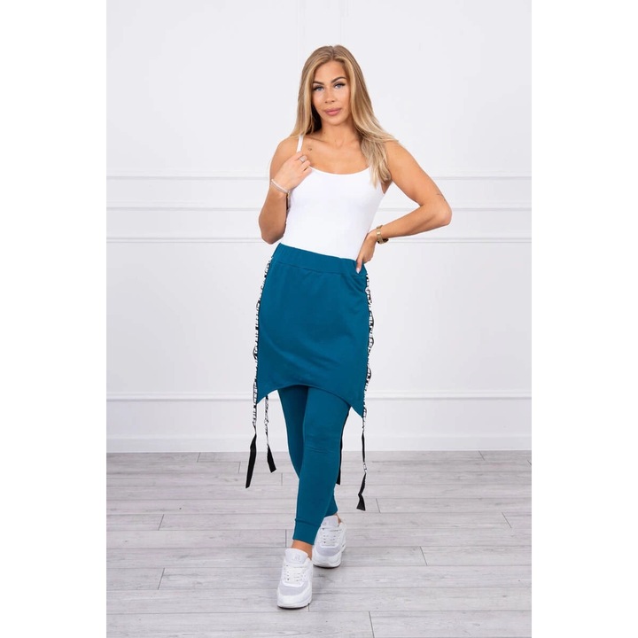 Дамски гащеризон, изработен от качествена материя, зелен, универсален SL, с джобове