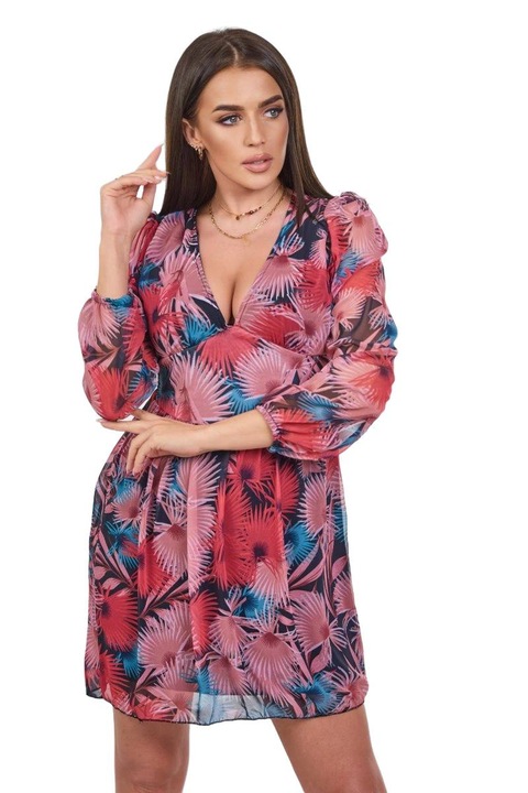 Rochie floarea soarelui, neagra, dimensiuni universale, 83cm lungime, 29cm talie