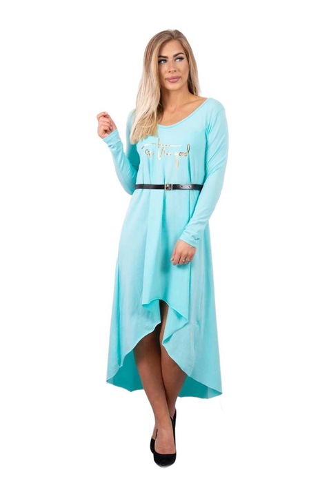 Дамска рокля, One Size, синя, памук