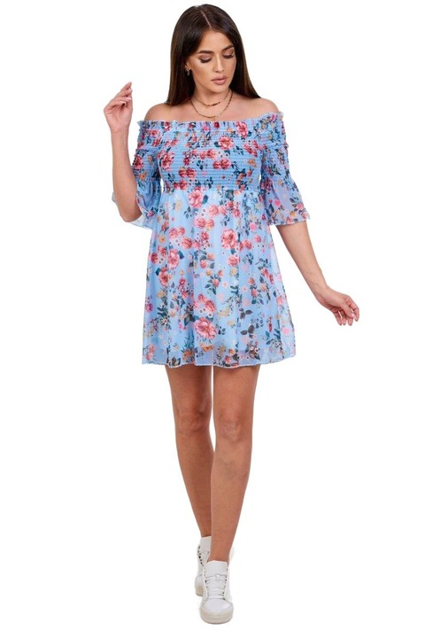 Дамска рокля One Size, синя, полиестер