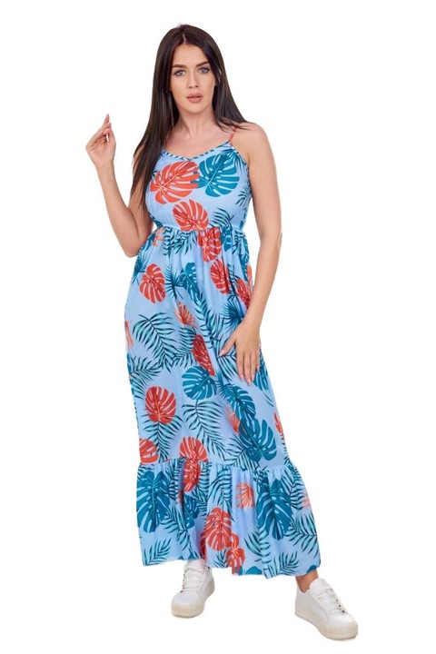 Дамска рокля, One Size, полиестер, синя