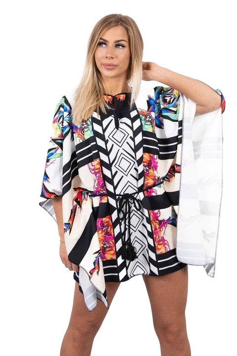 Rochie cu maneci tip fluture dama, poliester/lycra, legata in talie, one size