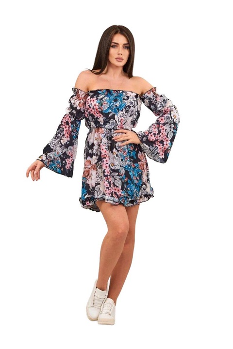 OEM Spanyol női ruha virágokkal, poliészter, többszínű, egy méret