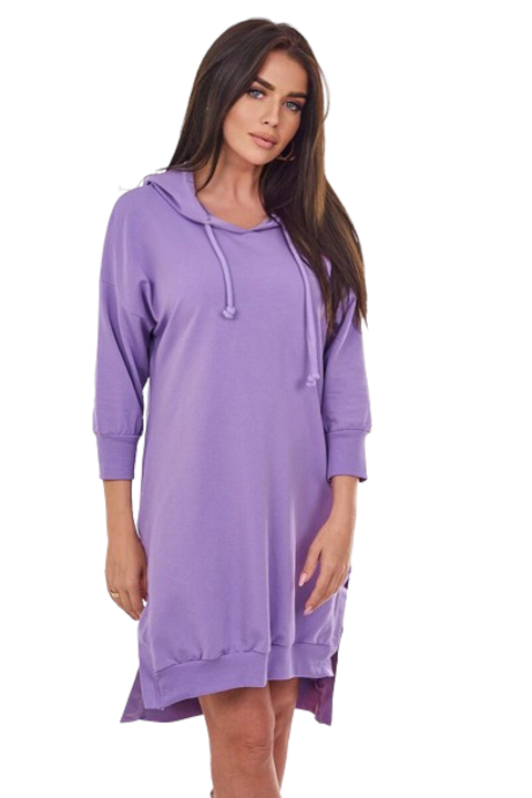 Рокля с качулка лилава универсален размер 54х77см/94см