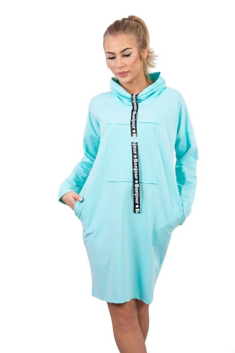 Рокля, мента, с детайли на вратовръзката, 90% памук, размери: 56x92см