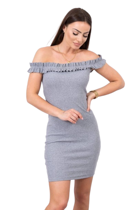 Spanyol ruha fodrokkal, szürke, univerzális méretekben