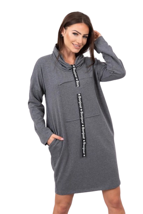 Рокля, графит, 90% памук, 10% еластан, размери 56х92х52см, универсален комплект SML