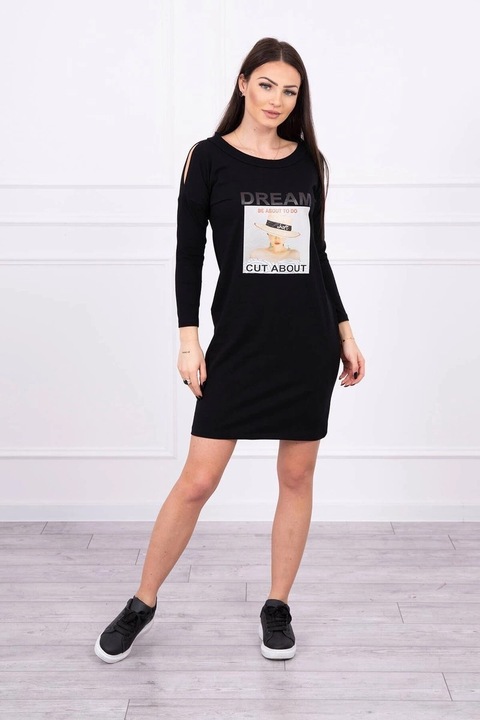 Női ruha, One Size, pamut, fekete