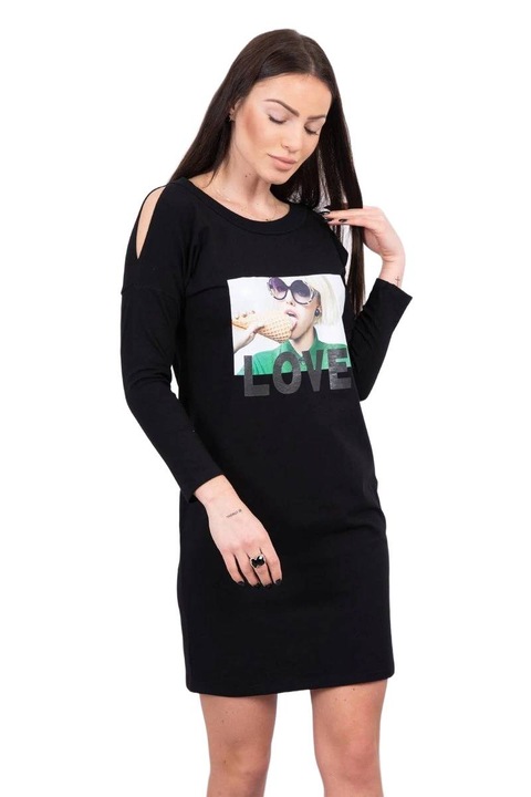 Női ruha, One Size, pamut, fekete