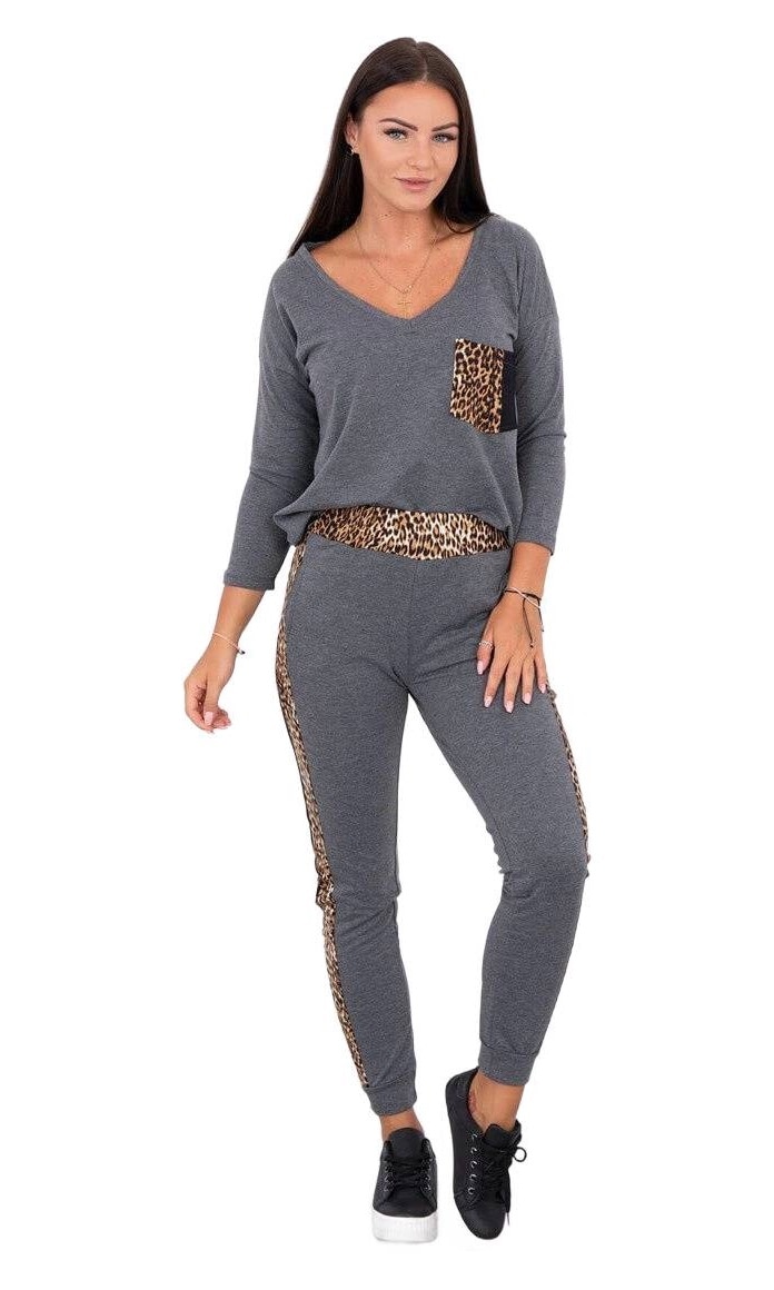 Trening dama, Italian Fashion, Bumbac/Elastan, Maro, S - eMAG.ro