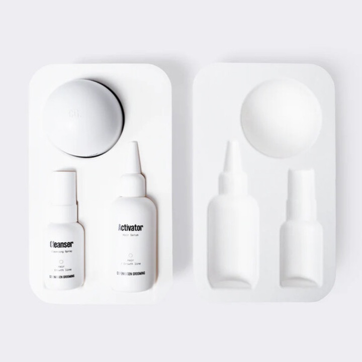 Set pentru Cresterea Parului Copenhagen Grooming - Moonroller, Ser Activator si Cleanser