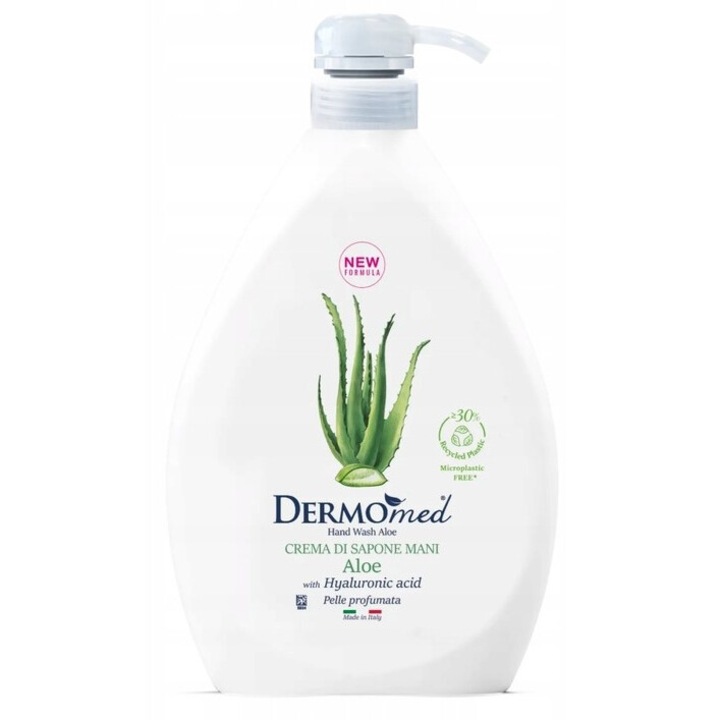Дермомед Алое течен сапун 1л, деликатна грижа, овлажняващ, 1000 мл