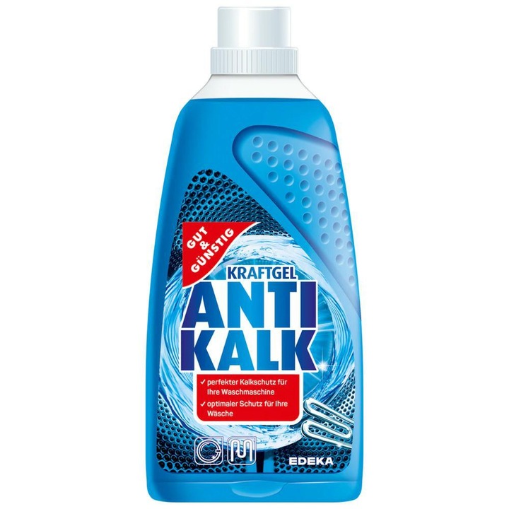 G&G Anti Limescale vízkőoldó oldat 1L, mosógépekhez, gél formula, hatékony védelem, univerzális