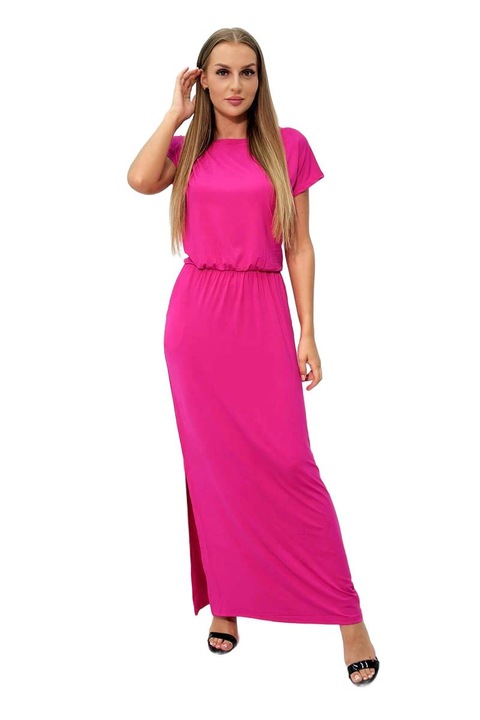 Дълга рокля с джобове, фуксия, универсален размер 52х150см
