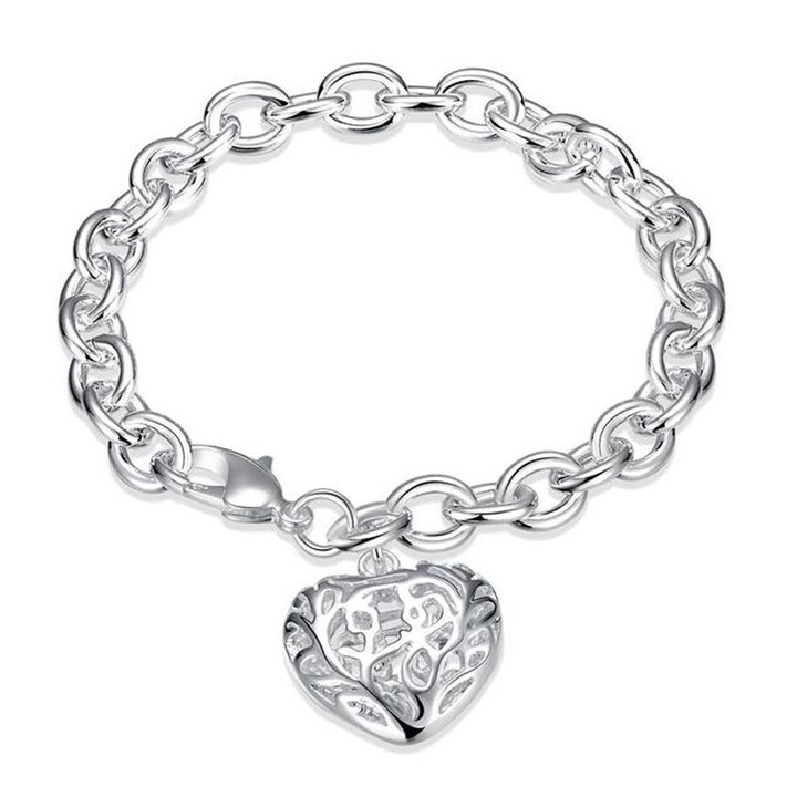 Bratara dama, Inima, Argintiu