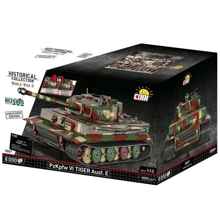 COBI Építőkészlet WWII 2807 PzKpfw VI Tiger Ausf. E - Executive Edition, 8000 darabos