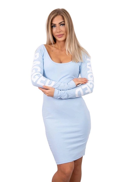 Дамска рокля, One Size, памук, синя