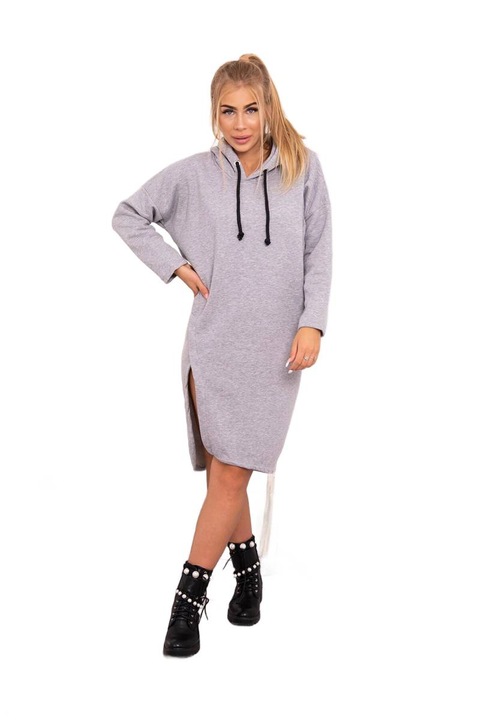 Рокля с качулка, сива, универсален размер, 64х106см