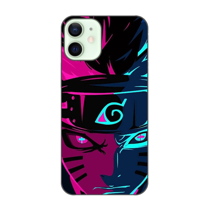 Husa compatibila cu Apple iPhone 12 Mini Silicon Gel Tpu Model Naruto Purple Sage Mode
