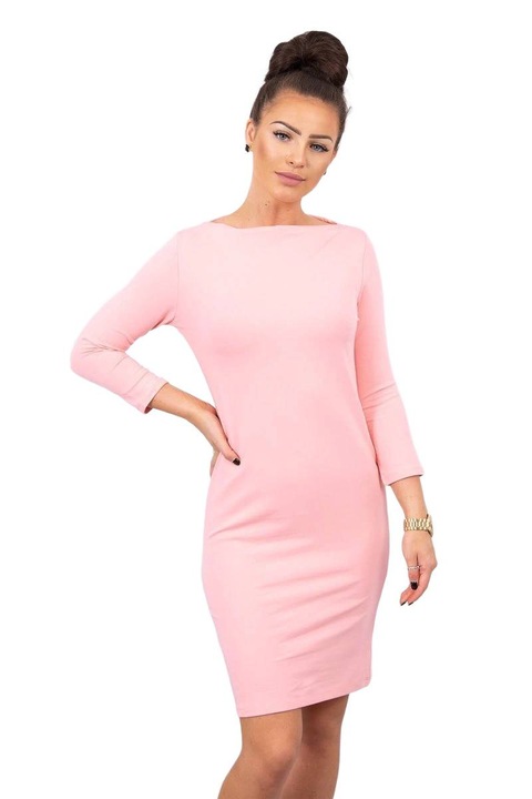 Розова класическа рокля универсален размер 90% памук 10% еластан 47х92см