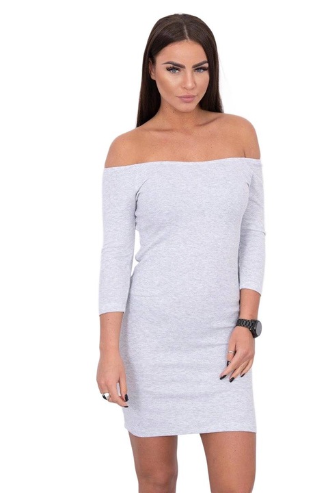 Testhezálló ruha, világosszürke, pamut, univerzális méret