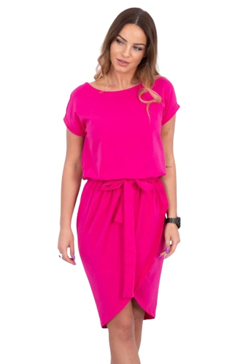 Дамска рокля, памук/еластан, фуксия, един размер INTL