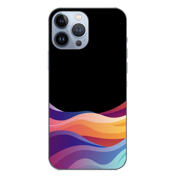 Кейс, съвместим с Apple iPhone 13 Pro Max Silicon Gel Tpu Модел Neon Waves