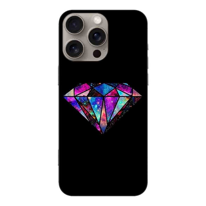 Кейс, съвместим с Apple iPhone 16 Pro Max Silicon Gel Tpu Модел Diamond Black