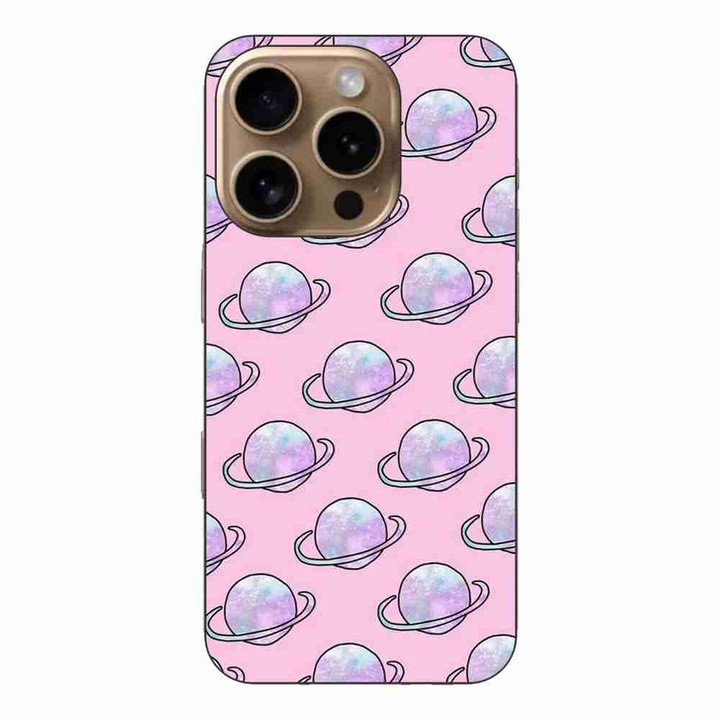 Кейс, съвместим с Apple iPhone 16 Pro Silicon Gel Tpu Модел Saturn Dreams