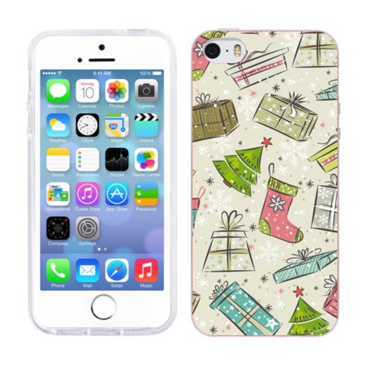 Tok kompatibilis az Apple iPhone 5S-vel, kompatibilis az Apple iPhone 5-tel, kompatibilis az Apple iPhone SE szilikongél Tpu-modell karácsonyi ajándékokkal