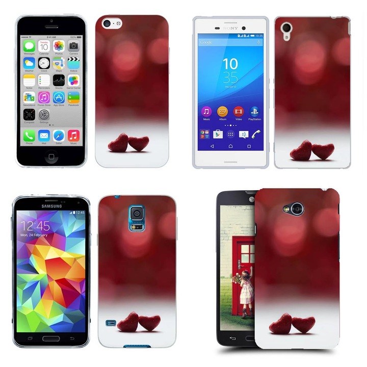 Husa compatibila cu Samsung Galaxy S6 Edge Plus G928 Silicon Gel Tpu Model Little Hearts