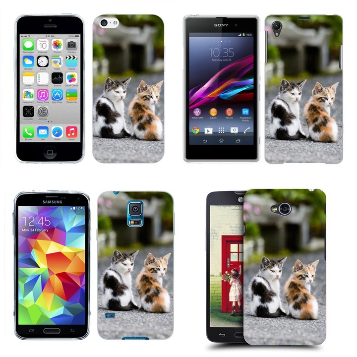 Капак, съвместим с SONY Xperia Z4 Silicon Gel Tpu Model Kitties