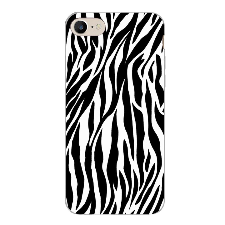 Husa compatibila cu Apple iPhone 7, iPhone 8, iPhone SE 2020 Silicon Gel Tpu Model Animal Print Zebra Pattern