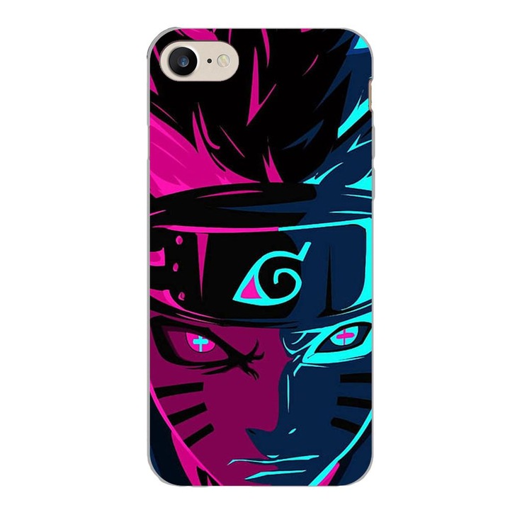Husa compatibila cu Apple iPhone 7, iPhone 8, iPhone SE 2020 Silicon Gel Tpu Model Naruto Purple Sage Mode