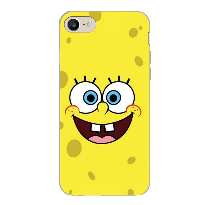 Husa compatibila cu Apple iPhone 7, iPhone 8, iPhone SE 2020 Silicon Gel Tpu Model Spongebob Happy