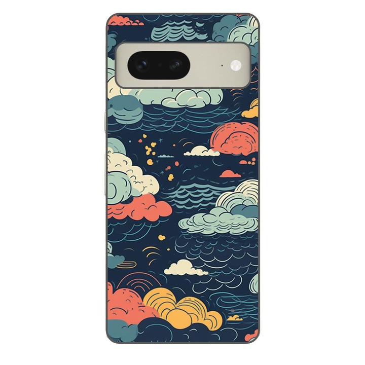 Husa compatibila cu Google Pixel 7 Silicon Gel Tpu Model Mystic Night Sky